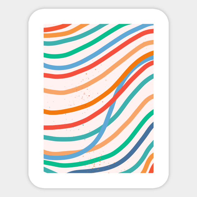 Colorful Lines Abstract Joy Sticker by moonlitdoodl